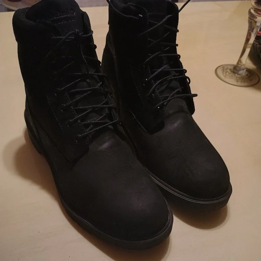 Men's Black Lace-Up Tactical Boots